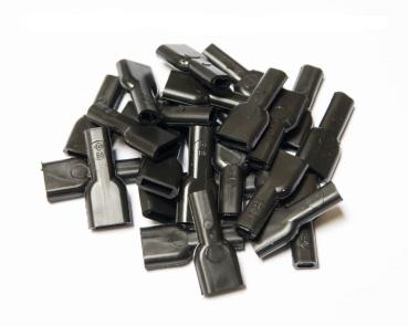 Isolationstüllen für 6,3mm Flachsteckhülsen; schwarz, 25er Pack